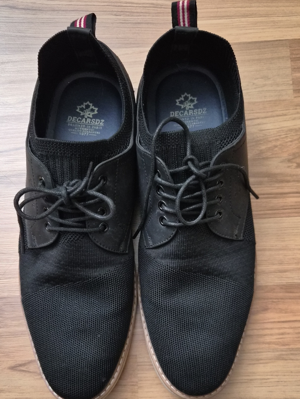 Men's Black Knit Derby Shoes — Lightweight Lace-Up Oxfords